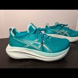 ASICS Gel-Nimbus 27 Running Shoes Sneakers Wave Teal/Illuminate Mint Womans 9.5